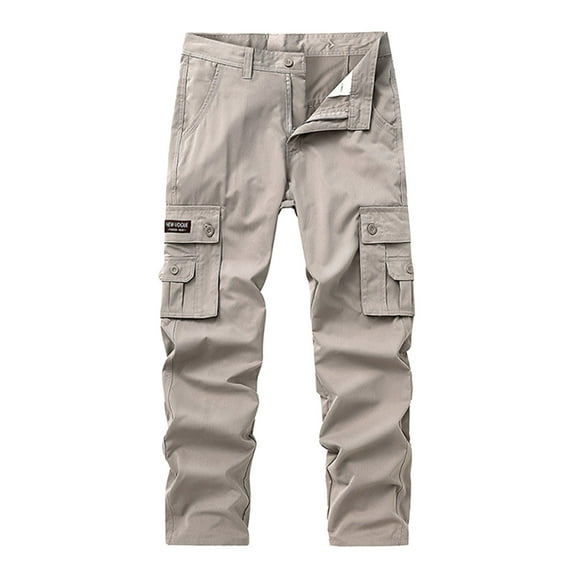 uikmnh Pants for Men Male Casual Pants Male Pants Pocket Work Pants Size:XL