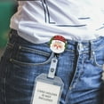 thumbnail image 5 of WIRESTER Retractable Badge Reels with Alligator Swivel Clip & Plastic Card Holder Strap, Round ID Badge Holders for Students, Teachers, Office Workers - Xmas Santa Baby Ho Ho Ho Green, 5 of 5