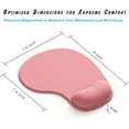 thumbnail image 6 of RUseeN Ergonomic Mouse Pad with Gel Wrist Rest, Comfortable Mousepad with Smooth Wrist Support Surface and Non-Slip PU Base, Computer, Laptop, Office & Home, Pink, 6 of 7
