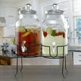 thumbnail image 4 of Style Setter, Rustic Home Clear Glass Dual Beverage Dispensers with Stand and Spigot, 1 gal Each, 4 of 6