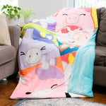 Squishmallows Snuggle Throw Moody Cow