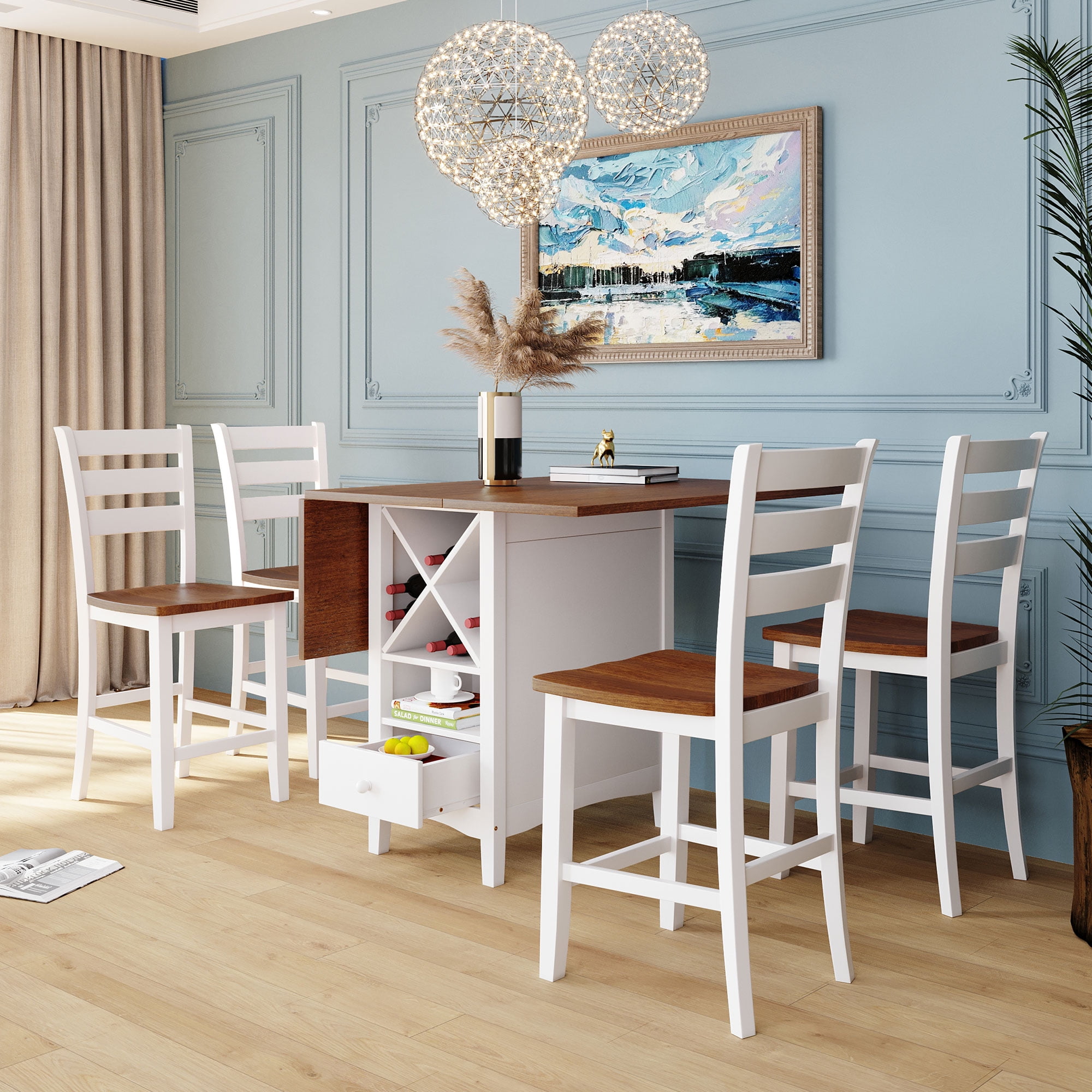 Counter height kitchen table white outlet