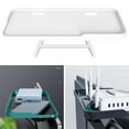 thumbnail image 2 of veasfak ABS WiFi Router Storage Shelf Wall Bracket Organizer TV Set Box Bracket Set Top Box Rack Organize Rack Stand for Living Room Office Home White, 2 of 8