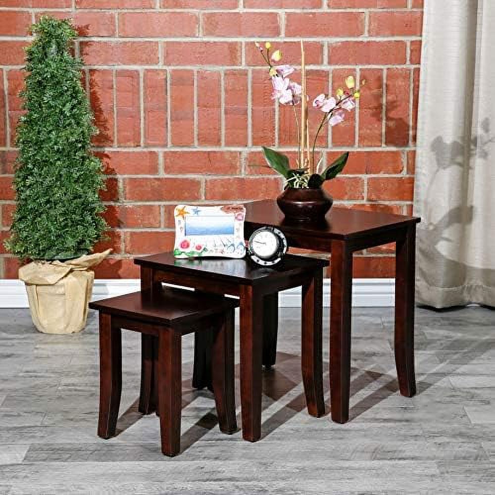 Golden 3-Piece Nesting Tables Indoor Living Collection - Cherry ...