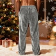 thumbnail image 6 of Hearthz Velour Men's Pajama Pants Wide Leg Drawstring Pajama Pants Men with Pocket Winter Warm Sleeping Pants for Men, 6 of 9