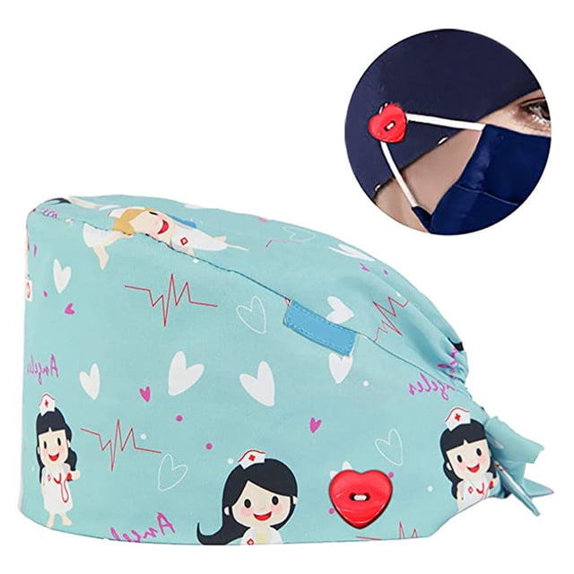 Casquette de Travail à Boutons Imprimée Mode Décontractée Unisexe
