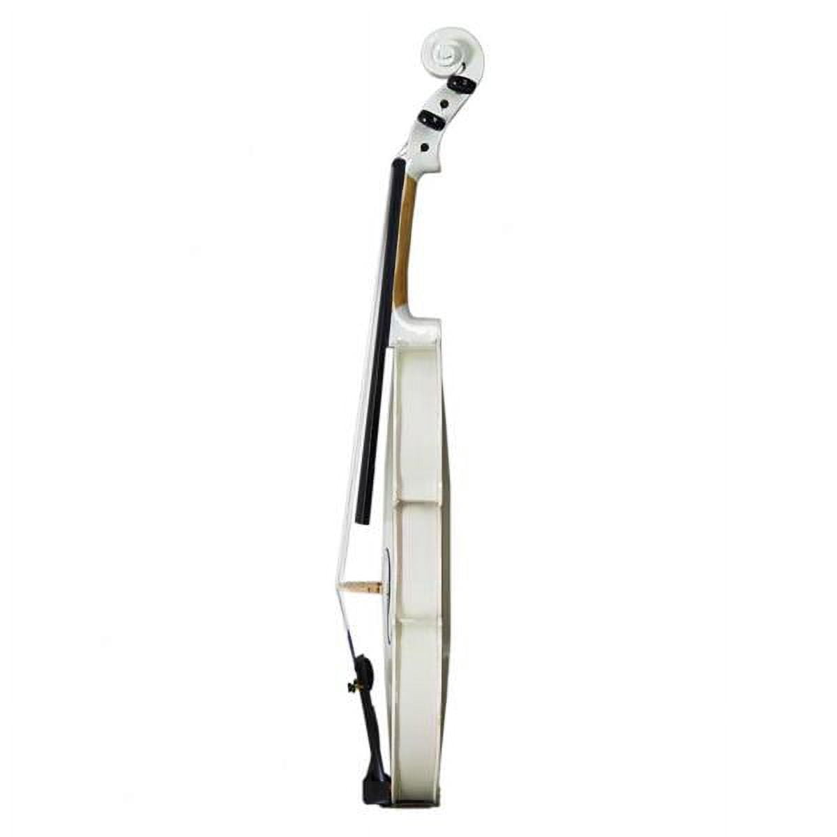 New 4/4 Full Size Acoustic Violin Set - White Finish with Case, Bow & Rosin, Complete Beginner Violin Starter Kit