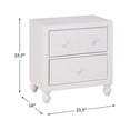 thumbnail image 3 of Lexicon Wellsummer 2 Dovetail Drawers Modern Wood Nightstand in White, 3 of 7