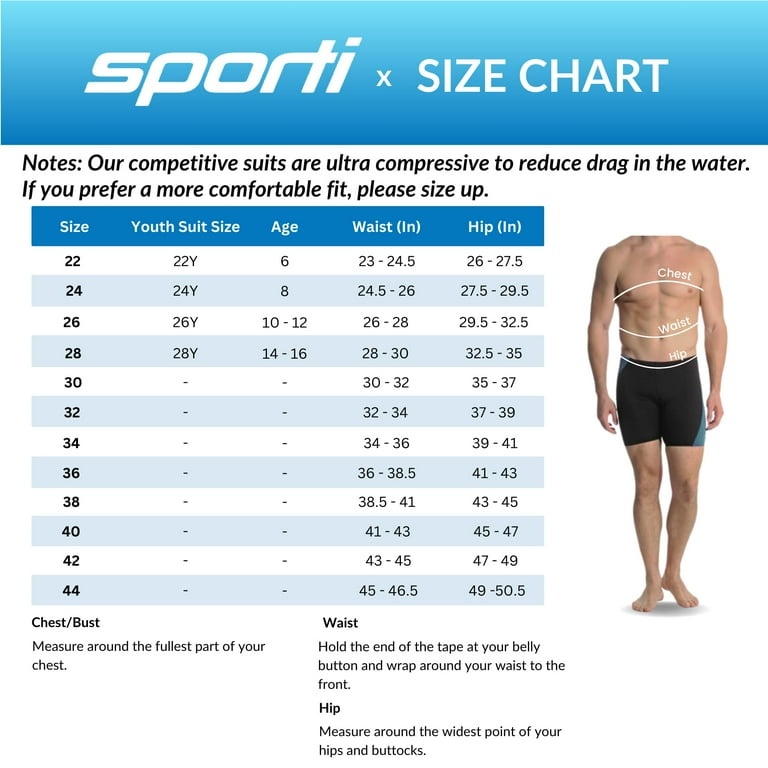 Sporti New Waves Brief Swimsuit, Lycra Xtra Life, UPF 50+