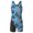 Black-B, variant on YONGHS One Piece Swimsuit for Teens Girls Sleeveless Rash Guard Swimwear Beach Sportswear Swimsuit Navy Blue 9-11