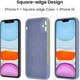 thumbnail image 2 of iPhone 11 Case, [ Edge] Upgraded [Camera Protecion] Silicone Phone Case with Soft Anti-Scratch Microfiber Lining, 6.1 inch, Lavender Gray, 2 of 13