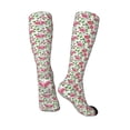 thumbnail image 4 of Fotbe Flower print Women's Men's Novelty Crew Socks Cotton Socks Knee High Socks for Walking,Running,Nurses,Pregnancy, 4 of 9