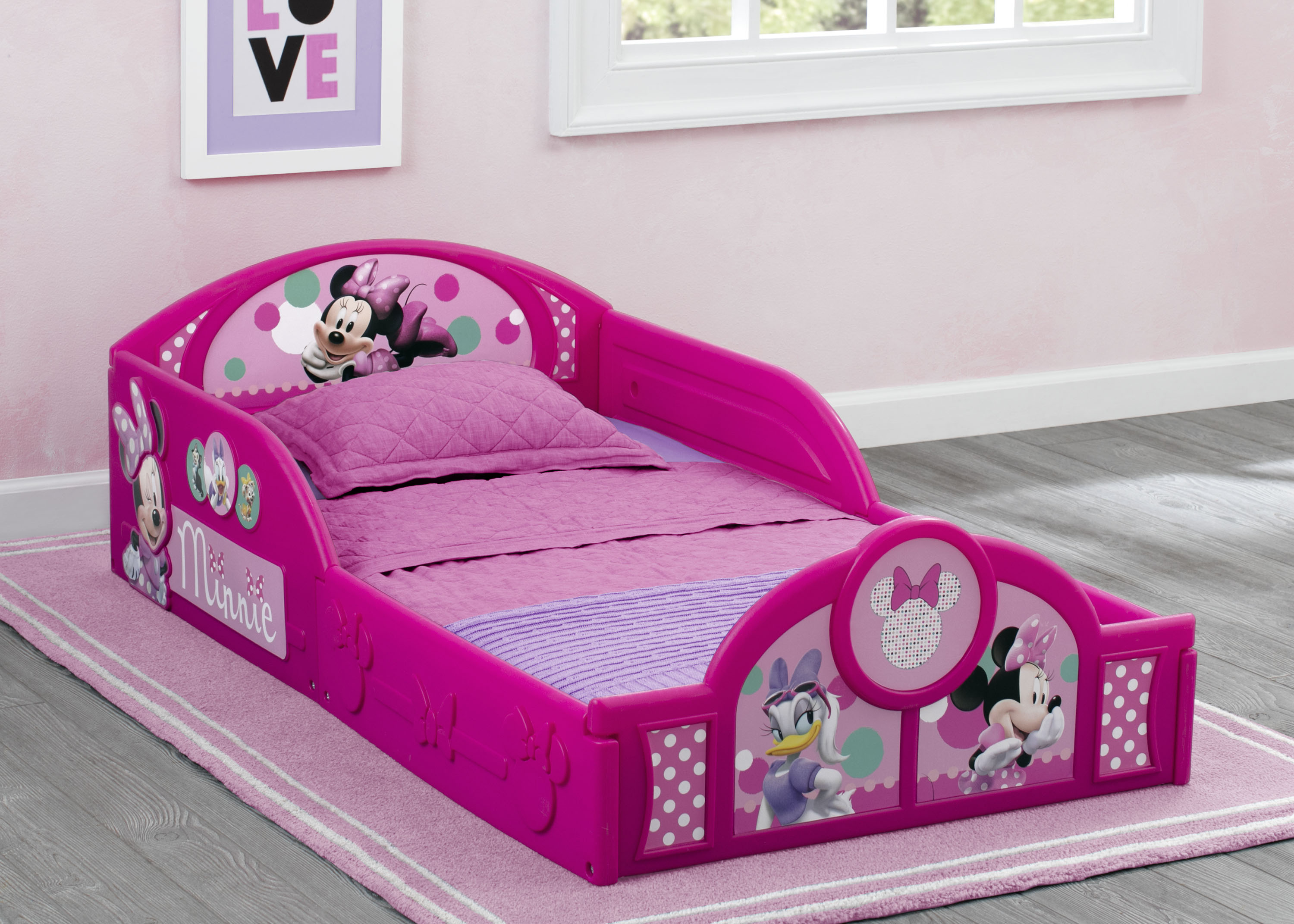 Disney Minnie Mouse Plastic Sleep and Play Toddler Bed by Delta Children - image 4 of 9