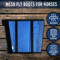 thumbnail image 4 of Billuyoard 4 unids/set suministros de equipo para caballos cubierta de mosquitera transpirable para montar fácilmente equipo ecuestre Ropa para mascotas Azul, 4 of 6