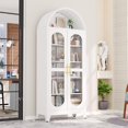 thumbnail image 6 of Adjustable Shelves and Magnetic Doors 73 Inch Tall Metal Arched Storage Cabinet Ideal for Kitchen or Display Usage, 6 of 10