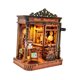 thumbnail image 1 of Casa de muñecas en miniatura de madera DIY con muebles, decoración hecha a mano, diversión educativa Librería, 1 of 9