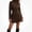 Coffee, variant on Womens Wool Coat Button Down Stand Collar Fitted Warm Winter Peacoat Pockets Beige Size M