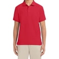 thumbnail image 1 of Polo IZOD para hombre de manga corta, rojo, mezcla de algodón, 1 of 2