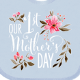 thumbnail image 4 of Inktastic Our First Mother's Day Pink Flowers Boys or Girls Baby Bib, 4 of 4
