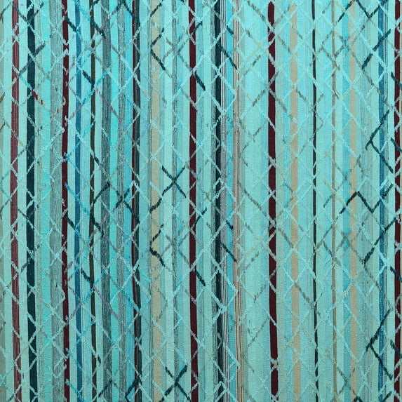 Ahgly Company Indoor Square Abstract Light Blue Modern Area Rugs, 7' Square