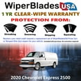 thumbnail image 2 of 2020 Chevrolet Express 2500 Beam Wiper Blades Wipers w/1yr Warranty (Set of 2) (WiperBladesUSA), 2 of 5