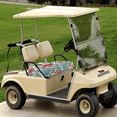 thumbnail image 3 of Numjaw Golf Cart Seat Covers, EZGO Seat Cover, Universal Golf Cart Seat Blanket, Waterproof Travel Sports Cart Seat Cushion Covers for 2-Person Seats Club Car, 51" x 29", Floral, 3 of 8