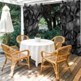 thumbnail image 4 of Outdoor Curtains for Patio Waterproof, Black Geometric Outdoor Privacy Panels Grommet, Contemporary Minimalism Abstract Pattern Blackout Outside Curtains for Porch/Cabana 54"x84", 1 Panel, 4 of 8