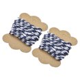 thumbnail image 1 of Unique Bargains Thread Cord Macrame Cord Cotton Rope Braid String 6.2M/6 Yards Blue White for Handmade Making, Knitting,Pack of 2, 1 of 6
