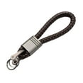 thumbnail image 6 of Farfi Car Key Chain Hand-woven Faux Leather Braided Rope Snap Hook Alloy Men Women Waist Key Holder Ring for Daily (Type G), 6 of 13