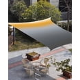 thumbnail image 3 of Sun Shade Sail 6.5x10Ft Yellow Grey Stripe Gradient Uv Block Sunshade Canopy Outdoor Shade Cover Rectangle Shade Cloth For Patio Garden Yard Deck Pergola, 3 of 6