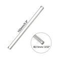 thumbnail image 2 of 2.5mm x 150mm 304 Stainless Steel Solid Round Rod for DIY Craft - 2Pcs, 2 of 3
