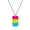 4, variant on Colorful Pendant Necklace for Women Stainless Steel Friendship Gay Pride Accessories Lgbt Square Rainbow Jewelry Type 4