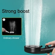 Teissuly Clearance High Pressure Shower Head, Filter Filtration Turbo Vortex Water Saving 5 Mode Function Spray Turbocharged Hydro Jet Handheld Showerheads for Dry Skin & Hair (Black)