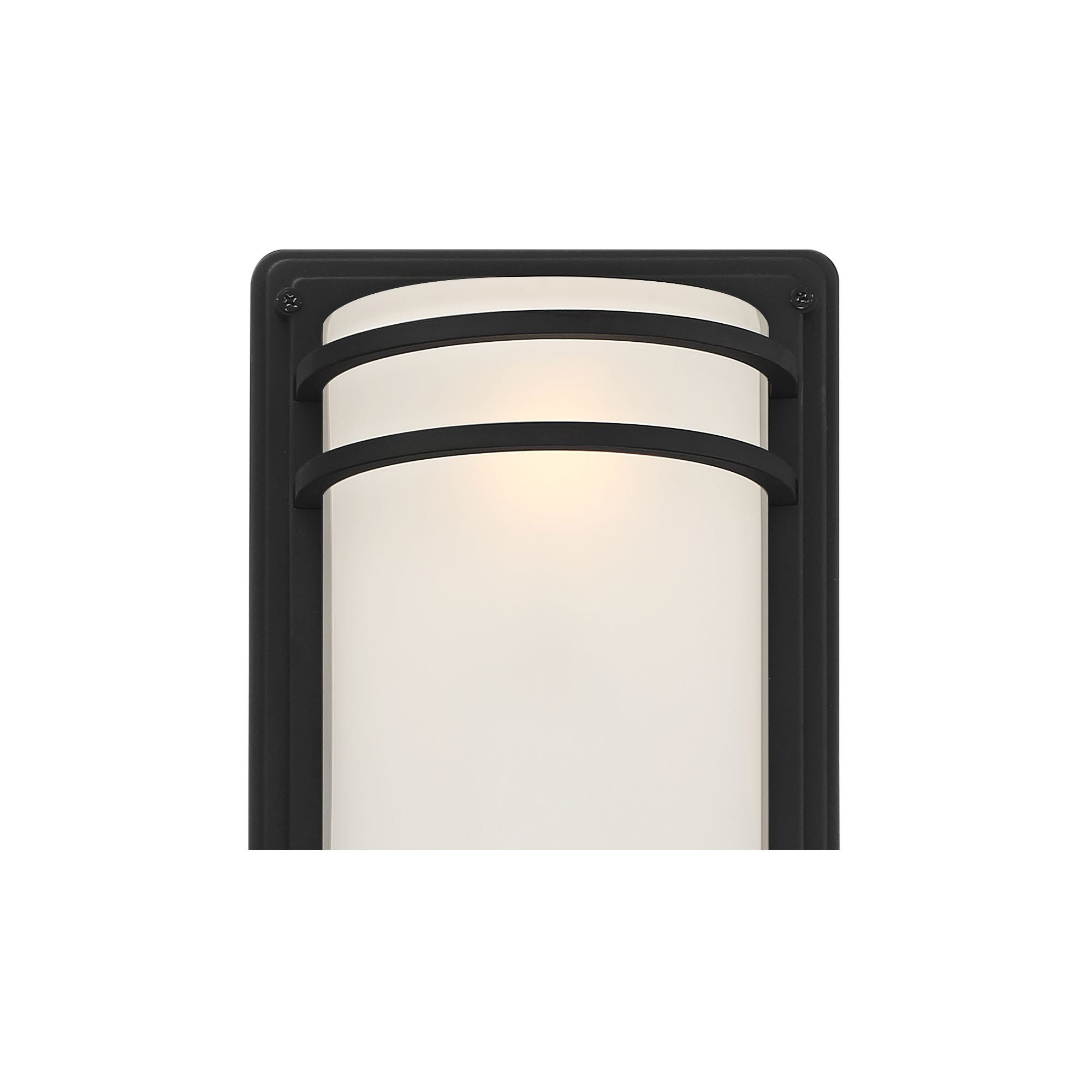 John Timberland Habitat 16" High Modern Outdoor Wall Sconce Light Fixture Mount Porch House Weatherproof Black Frosted Glass Shade