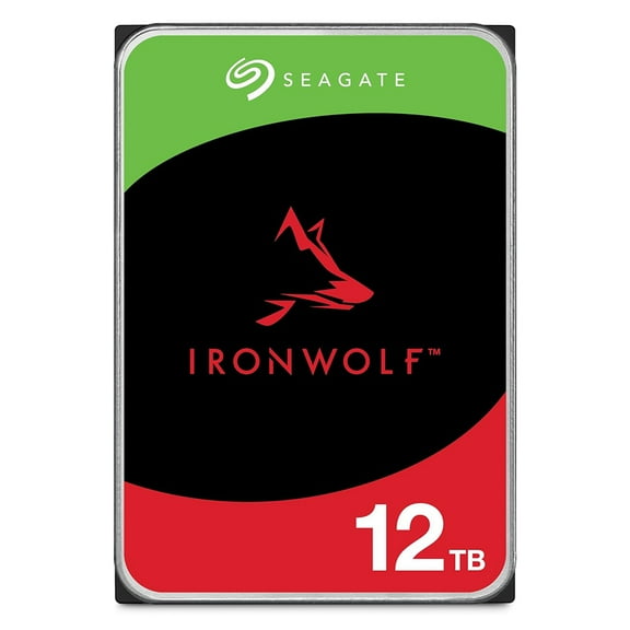 Seagate IronWolf 12TB NAS Hard Drive 7200 RPM 256MB Cache SATA 6.0Gb/s CMR 3.5" Internal HDD for RAID Network Attached Storage NE-ST12000VN0008
