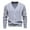 Gray, variant on Hrsba Men's Pullover Sweaters V Neck Solid Color British Style Fashion Long Sleeve Knit Sweater for Men Casual Fall Winter Slim Top