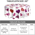 thumbnail image 4 of Valentines Tablecloth Round 70 Inch,Colorful Love Heart Table Cloth,Stain Resistance Polyester Memorial Day Table Covers for Kitchen Dining,Small Tablecloth for Parties Picnic, 4 of 6