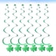 thumbnail image 2 of 12pcs Four-leaf Clover Hanging Decor Creative Swirl Hanging Decorations Dangling Swirls Ornament for St. Patrick's Day, 2 of 3