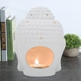 thumbnail image 3 of Essential Oil Diffuser,White Buddha Head Shaped Buddha Candle Holder Candle Holder Exquisite Design, 3 of 8