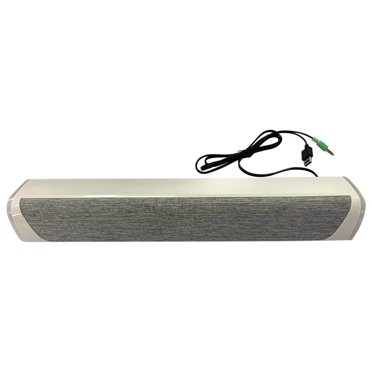 4D Computer Speaker Bar Stereo Sound Subwoofer Bluetooth Speaker for Laptop Notebook PC Music Player(White)