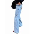 thumbnail image 2 of Y2k Studded Jeans for Women Vintage Star Low Rise Straight Leg Baggy Denim Pants, 2 of 9