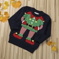 thumbnail image 3 of Suéter Para Niños, Bebés, Niñas, Niños, Navidad, Papá Noel, Suéter De Punto, Suéter, Tops, Azul Oscuro Odeerbi LM103-3072, 3 of 6