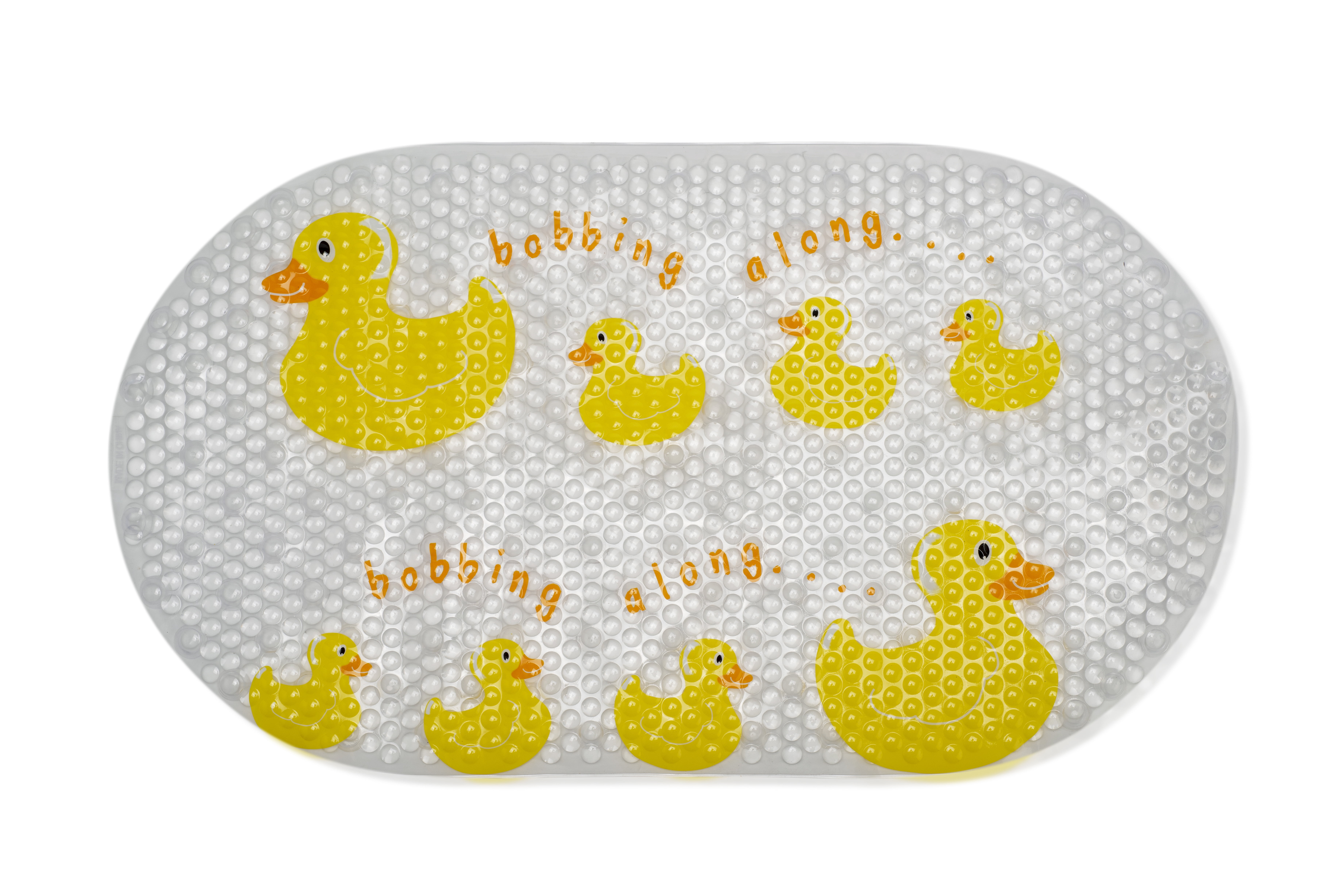 Duck Bobbing Along Vinyl Bath Mat 27.36" x 15.35" in Clear