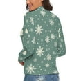thumbnail image 3 of Snow Flake Christmas Women's Turtleneck Sweater Long Sleeve Ribbed Fitted Turtle Neck Casual Fall Winter Collection Top XL, 3 of 4