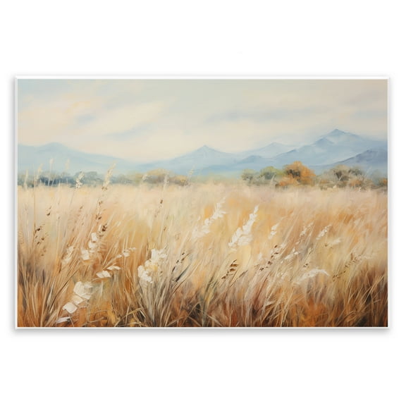 Stupell Industries Wheat Field Landscape Landscape & Nature Painting Unframed Art Print Wall Art, 15 x 10