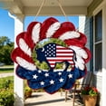 thumbnail image 3 of Patriotic Day Wooden Garland Sign Three Color Outdoor Hanging Pendant Independence Day Celebration Decoration Front Door Porch Wall Banner Decor, 3 of 6