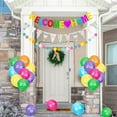 thumbnail image 3 of Rainbow Welcome Home Decorations, Rose Red, Yellow, Orange, Green, Blue, Purple Balloons, Pennant Flag Bunting, Polka Dots Banner for Home Family Baby Showers Ramadan Party, 3 of 8