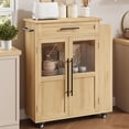 thumbnail image 2 of Kitchen Island Table On Wheels, Storage Island with Spice Rack and Drawer, Rolling Kitchen Cart On Wheels, for Home, Dining Room, 2 of 8