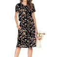 thumbnail image 1 of Vestido casual Simier Fariry Summer Manga Corta Ocultar Vientre, 1 of 5