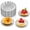 Silver, variant on 60 Pcs Mini Dessert Plates, Artrylin 3.5 Inch Cupcake Plates, Disposable Small Cupcake Trays with Scalloped Rim for Appetizer, Pastry Display, Wedding & Party Supplies, Gold